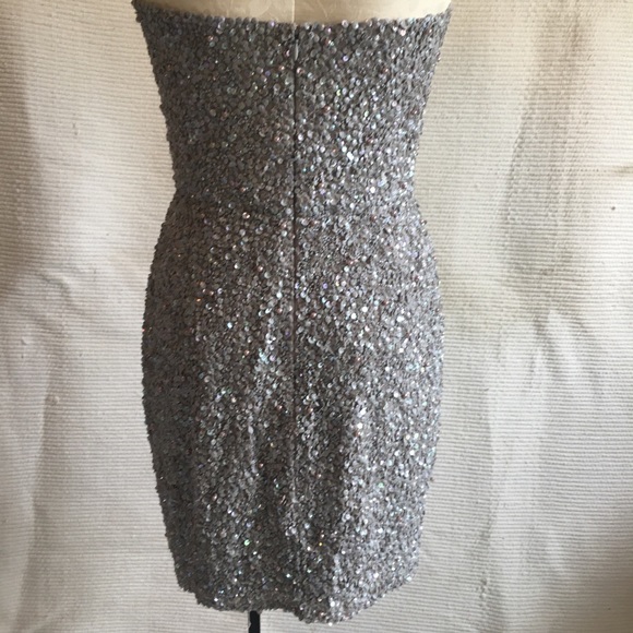 Parker 💋LAST CHANCE💋Glam Silver Grey Party Gown - Picture 5 of 7